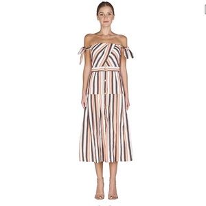 Adelyn Rae striped midi dress